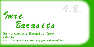 imre barasits business card